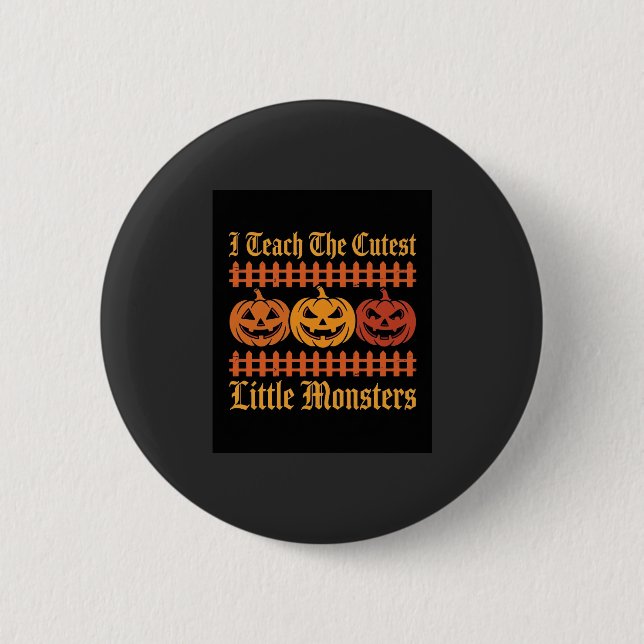 Halloween-Süßigkeiten oder Saures kleine Monster K Button (Vorderseite)