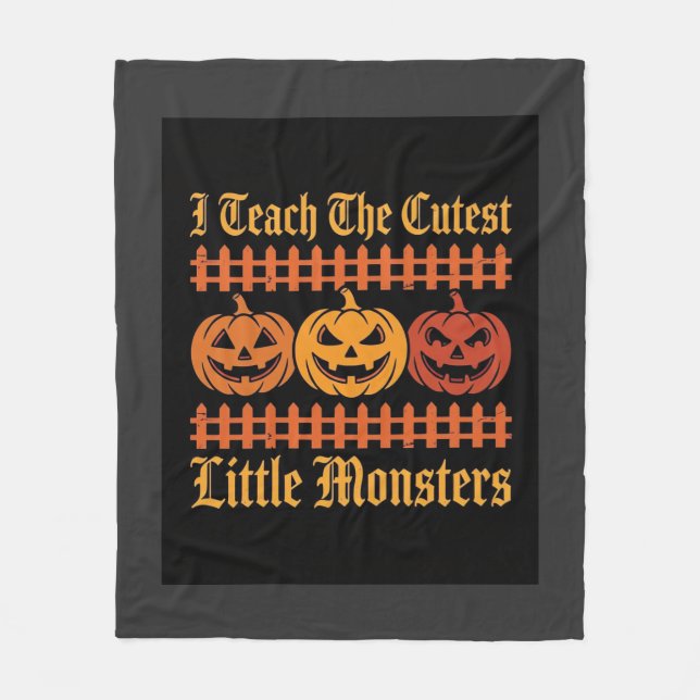 Halloween-Süßigkeiten oder Saures kleine Monster K Fleecedecke (Vorderseite)