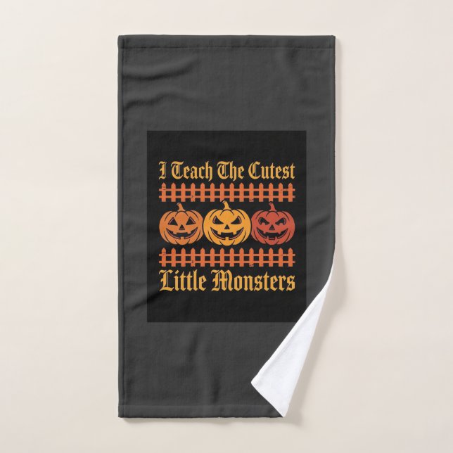 Halloween-Süßigkeiten oder Saures kleine Monster K Handtuch (Handtuch)