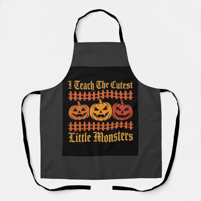 Halloween-Süßigkeiten oder Saures kleine Monster K Schürze (Vorderseite)