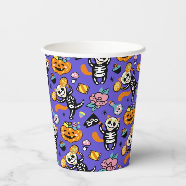 Halloween-Süßigkeiten oder Saures Pappbecher (Rückseite)
