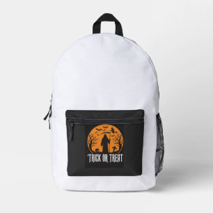 Halloween-Süßigkeiten oder Saures Sensenmann-Desig Bedruckter Rucksack