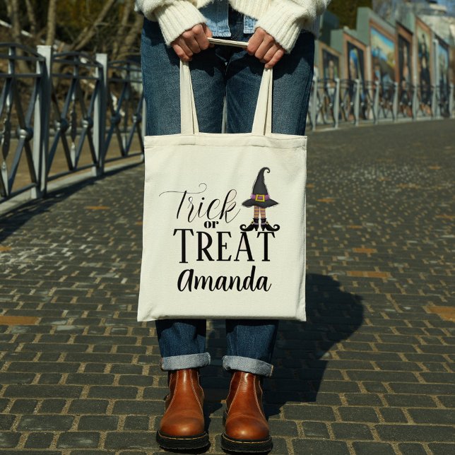 Halloween-Süßigkeiten-oder-Saures Süße Hexenschuhe Tragetasche (Von Creator hochgeladen)