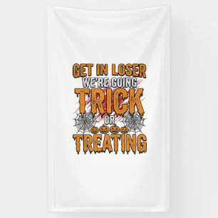 Halloween-Süßigkeiten oder Saures Vintage-Typograf Banner