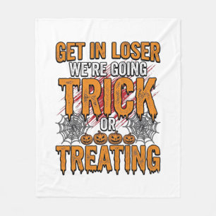Halloween-Süßigkeiten oder Saures Vintage-Typograf Fleecedecke