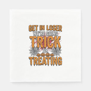 Halloween-Süßigkeiten oder Saures Vintage-Typograf Serviette