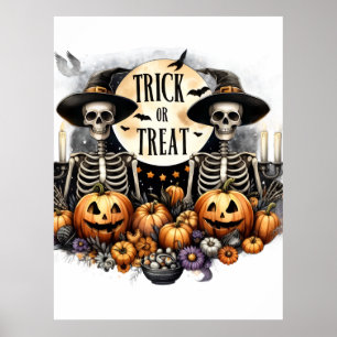 Halloween-Süßigkeiten- oder Saures-Wandposter Poster