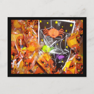 Halloween-Süßigkeiten Postkarte