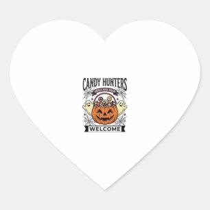 Halloween-Süßigkeiten Sammler Vintage Gravur Kürbi Herz-Aufkleber