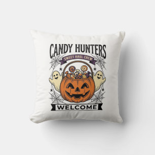 Halloween-Süßigkeiten Sammler Vintage Gravur Kürbi Kissen