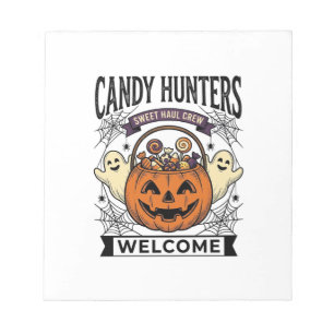 Halloween-Süßigkeiten Sammler Vintage Gravur Kürbi Notizblock