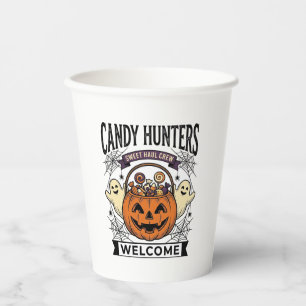Halloween-Süßigkeiten Sammler Vintage Gravur Kürbi Pappbecher