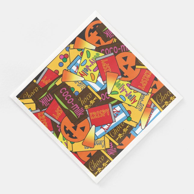 Halloween-Süßigkeiten Serviette (Ecke)
