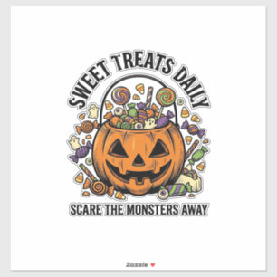 Halloween-Süßigkeiten-Shirt Süßes Monster-Behandlu Aufkleber