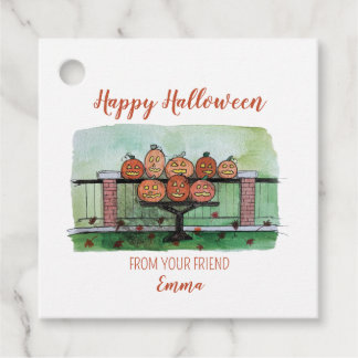 Halloween-Süßigkeiten-Tüten-Anhänger, Jack-o-Lante Geschenkanhänger