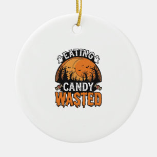 Halloween-Süßigkeiten verschwendet Vintage gruseli Keramik Ornament