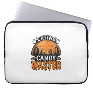 Halloween-Süßigkeiten verschwendet Vintage gruseli Laptopschutzhülle
