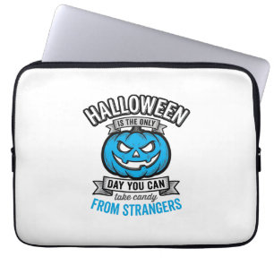 Halloween-Süßigkeiten von Fremden Vintage-Kürbis-D Laptopschutzhülle