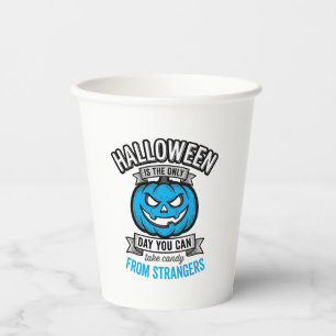 Halloween-Süßigkeiten von Fremden Vintage-Kürbis-D Pappbecher