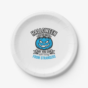 Halloween-Süßigkeiten von Fremden Vintage-Kürbis-D Pappteller