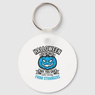 Halloween-Süßigkeiten von Fremden Vintage-Kürbis-D Schlüsselanhänger