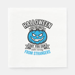 Halloween-Süßigkeiten von Fremden Vintage-Kürbis-D Serviette