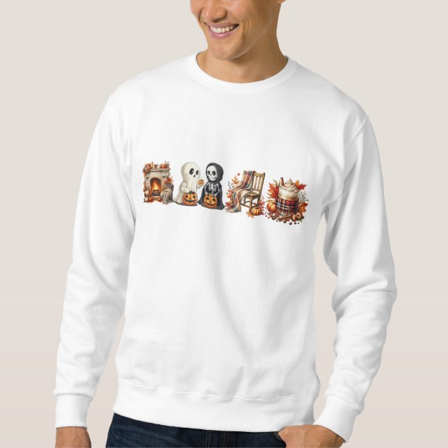 Halloween Sweatshirts für Unisex Ghost Friends (Vorderseite)