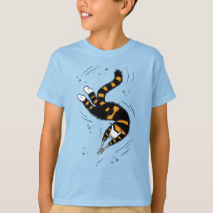 Halloween Swimming Cat Lover T-Shirt