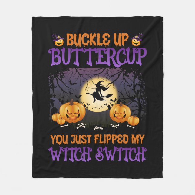 Halloween-Switch knöpfen Buttercup Fleecedecke (Vorderseite)