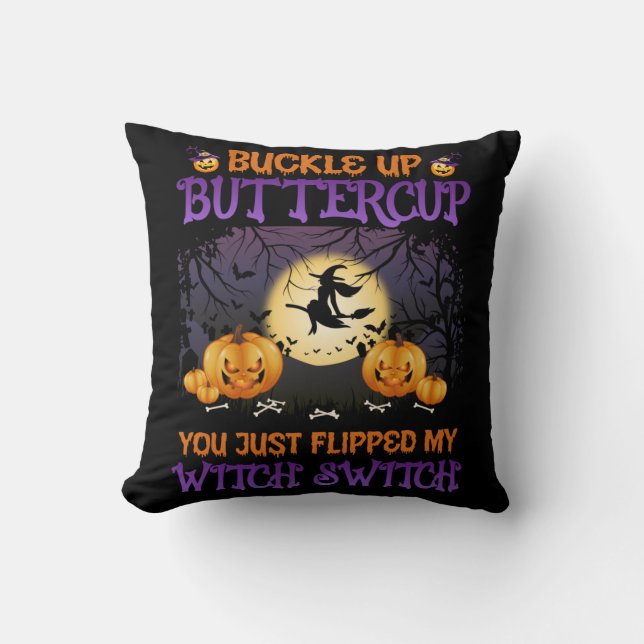 Halloween-Switch knöpfen Buttercup Kissen (Vorderseite)