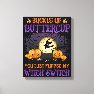 Halloween-Switch knöpfen Buttercup Leinwanddruck