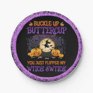 Halloween-Switch knöpfen Buttercup Pappteller