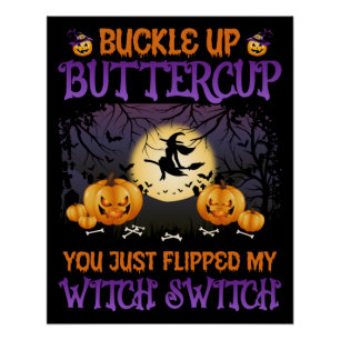 Halloween-Switch knöpfen Buttercup Poster