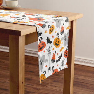 Halloween-Symbole Kurzer Tischläufer