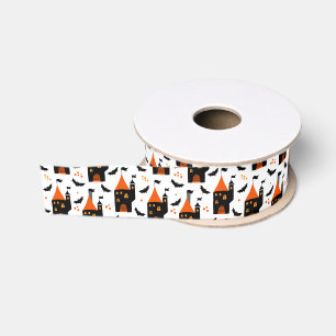 Halloween-Symbole - nahtloses Muster Ripsband