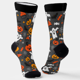 Halloween-Symbole - nahtloses Muster Socken