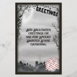 Halloween-Szene-Fotorahmen Briefpapier