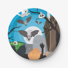Halloween Szene Pappteller