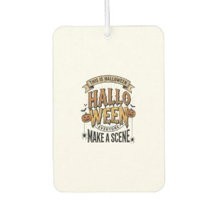 Halloween-Szene-Shirt Vintage Gravur Kürbis De Autolufterfrischer