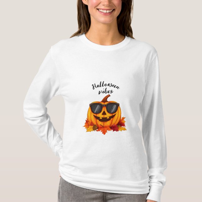 Halloween-Szene T-Shirt (Vorderseite)