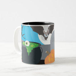 Halloween Szene Zweifarbige Tasse