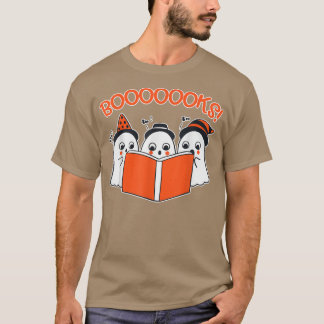 Halloween T Niedlich Ghost Reading Buch Lover Gesc T-Shirt