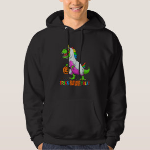 Halloween T Rex Dinosaur Unicorn Kostümtrick Raw Hoodie