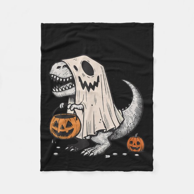 Halloween T-rex Dinosaurier Sokysaurus Rex Boys Ki Fleecedecke (Vorderseite)
