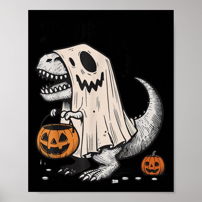 Halloween T-rex Dinosaurier Sokysaurus Rex Boys Ki Poster (Vorne)