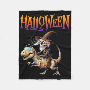 Halloween T-Rex-Skelett-Fahrt  Fleecedecke