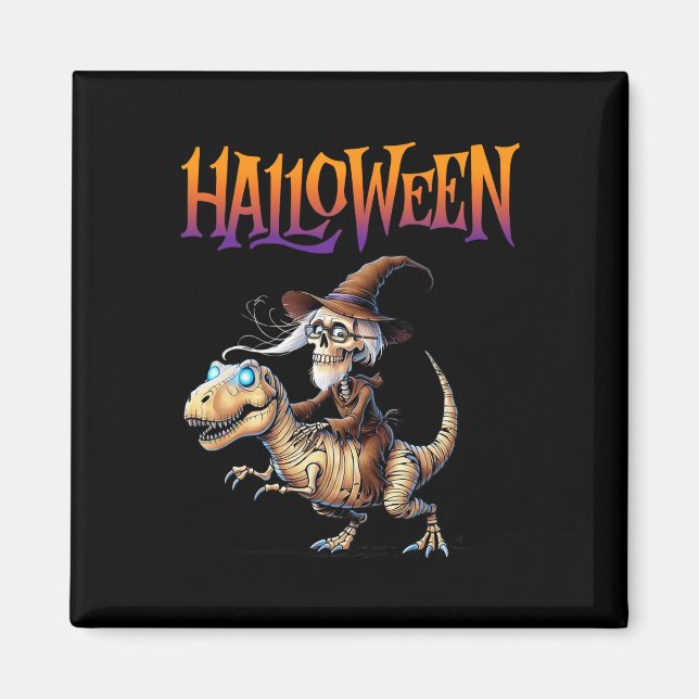 Halloween T-Rex-Skelett-Fahrt  Magnet (Vorne)