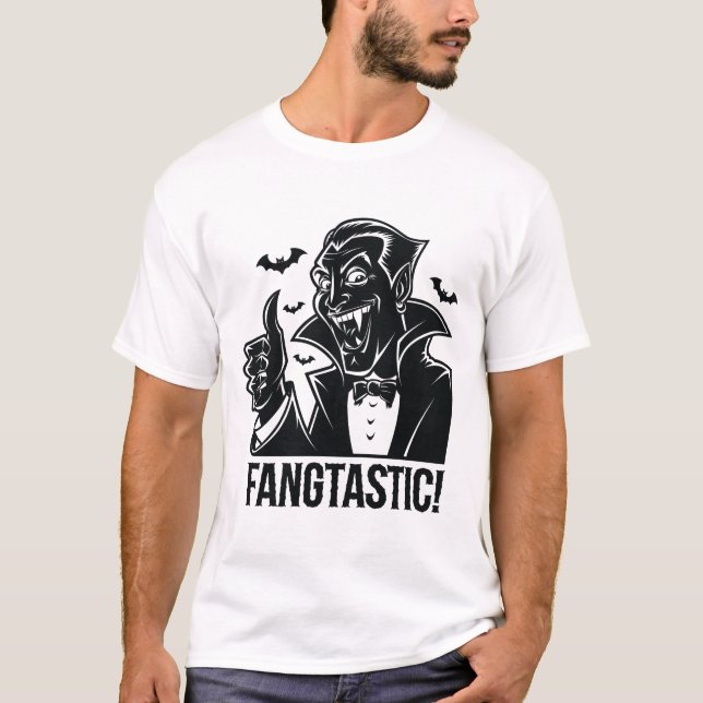 Halloween T Shirt A Vampire Fangtastic (Vorderseite)