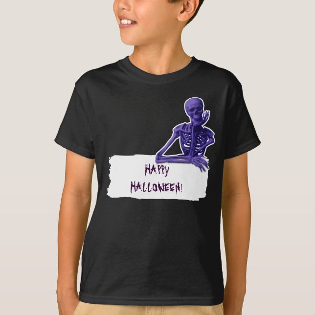 Halloween-T - Shirt (Benutzerdefinierter Text) (Vorderseite)