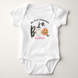 Halloween T - Shirt-Boo-Spooky-First Halloween Baby Strampler